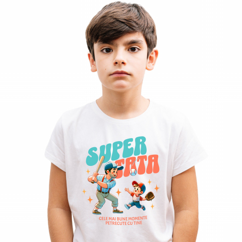 Tricou Femei, Barbati, Copii, Fata, Baiat, Unisex Personalizat Cadouri Personalizate Tata și Fiul | Super Tata, Cele Mai Bune Momente, Baseball [1]