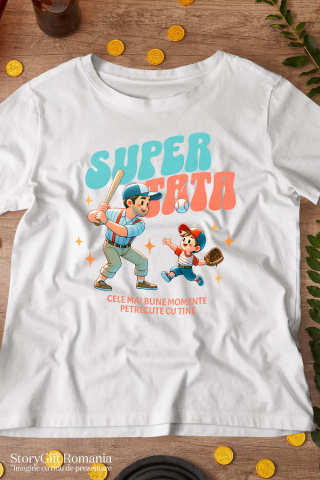 Tricou Femei, Barbati, Copii, Fata, Baiat, Unisex Personalizat Cadouri Personalizate Tata și Fiul | Super Tata, Cele Mai Bune Momente, Baseball [2]