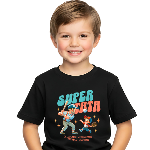 Tata - Tricou Femei, Barbati, Copii, Fata, Baiat, Unisex Personalizat Cadouri Personalizate Tata și Fiul | Super Tata, Cele Mai Bune Momente, Baseball