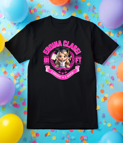 Tricou Copii cu Barbie Erou – Prima Zi De Scoala 100% Bumbac, Negru, 12 Ani [4]