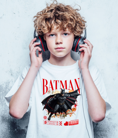 Tricou Copii cu Batman și Magia Florilor Disney 100% Bumbac, Alb, 10 Ani [2]