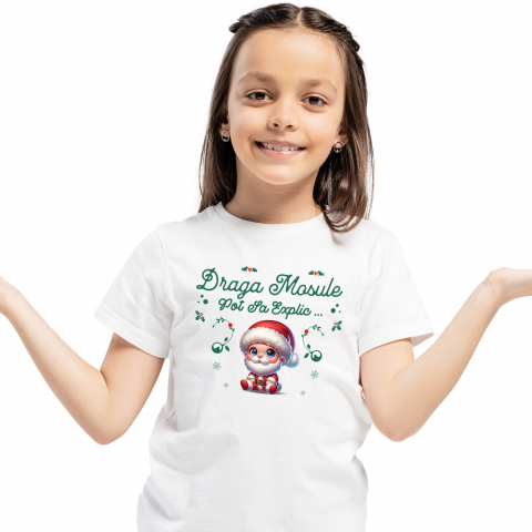 Tricou Femei, Barbati, Copii, Fata, Baiat, Unisex Personalizat Bebe în Costum Mos Crăciun cu Barba – Cadou Crăciun Perfect pentru Bebelusi [1]