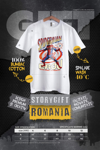 Tricou Femei, Barbati, Copii, Fata, Baiat, Unisex Personalizat Pisică Bengal în Costum Spider-Man cu Pelerină - Cadou Personalizat pentru Iubitorii de Pisici și Copii [3]