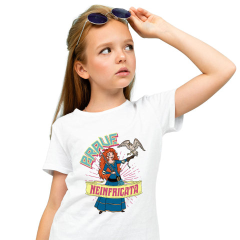 Tricouri - Tricou Copii cu Brave – Inima de Erou 100% Bumbac, Alb, 12 Ani