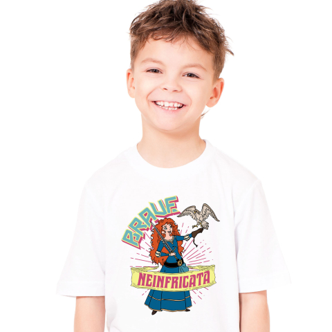 Tricou Copii cu Brave – Inima de Erou 100% Bumbac, Alb, 12 Ani [1]