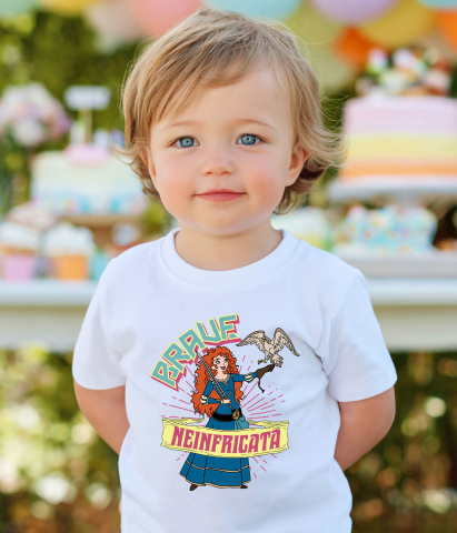 Tricou Copii cu Brave – Inima de Erou 100% Bumbac, Alb, 12 Ani [3]