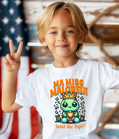 Tricou Femei, Barbati, Copii, Fata, Baiat, Unisex Personalizat Broască Țestoasă Regală cu Coroană – Cadou Personalizat pentru Copii și Familie [3]