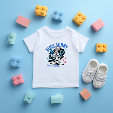 Tricou Copii cu Bugs Bunny – Erou in Actiune 100% Bumbac, Alb, 6 Ani [4]