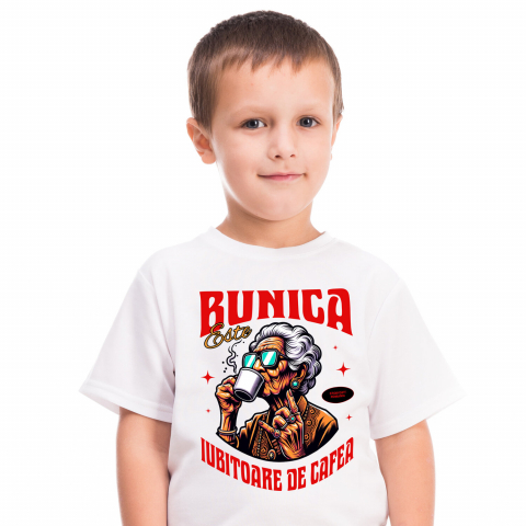 Tricou Femei, Barbati, Copii, Fata, Baiat, Unisex Personalizat „Cana Personalizată „Bunica Cool” – Cadou Ideal pentru Bunica Iubitoare de Cafea” [1]