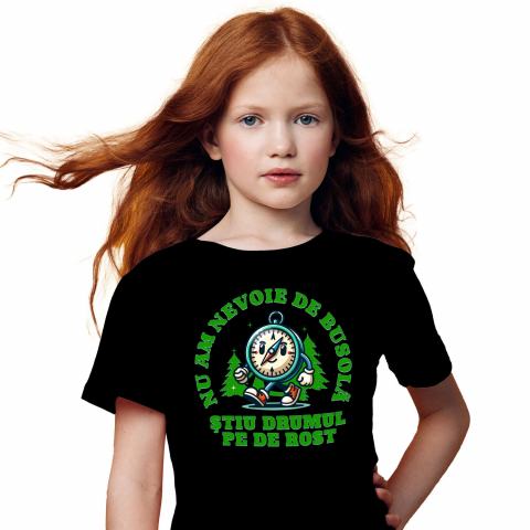 CALATORIE - Tricou Femei, Barbati, Copii, Fata, Baiat, Unisex Personalizat "Cadou Personalizat ‘Nu Am Nevoie De Busolă’ – Mesaj Motivațional pentru Iubitorii de Drumeție și Aventură Montană"