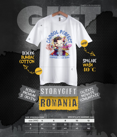 Tricou Copii cu Cadou si Tort Doctor Strange – Bucurie la Aniversare 100% Bumbac, Alb, 10 Ani [5]