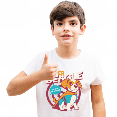 Tricou Femei, Barbati, Copii, Fata, Baiat, Unisex Personalizat Super Beagle – Tricou Personalizat Câine Supererou și Aventurier [1]