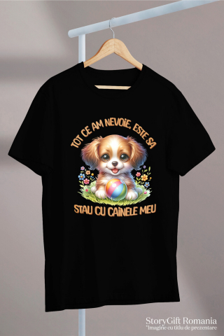 Tricou Femei, Barbati, Copii, Fata, Baiat, Unisex Personalizat Cățel Pufos și Jucăuș – Tricou Personalizat | Iubitori de Câini [2]