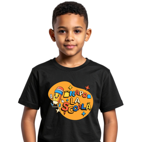 Educatie - Tricou Femei, Barbati, Copii, Fata, Baiat, Unisex Personalizat Creion Vesel cu Semnul Păcii | Înapoi la Școală și Educație Copii