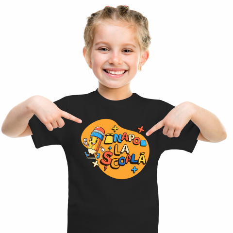 Tricou Femei, Barbati, Copii, Fata, Baiat, Unisex Personalizat Creion Vesel cu Semnul Păcii | Înapoi la Școală și Educație Copii