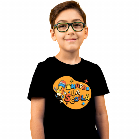 Tricou Femei, Barbati, Copii, Fata, Baiat, Unisex Personalizat Creion Vesel cu Semnul Păcii | Înapoi la Școală și Educație Copii [1]