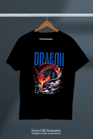 Tricou Femei, Barbati, Copii, Fata, Baiat, Unisex Personalizat Costum Dragon Chinezesc cu Coarne și Flăcări - Cultura Chinezească - Personalizat [4]