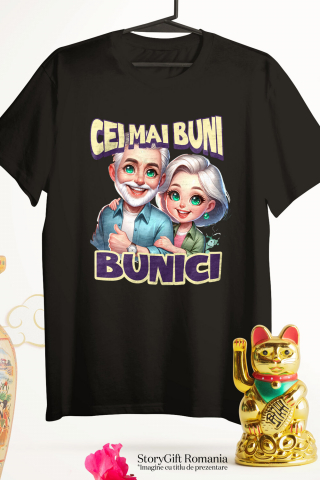 Tricou Femei, Barbati, Copii, Fata, Baiat, Unisex Personalizat Cadou Personalizat „Cei Mai Buni Bunici” | Cuplu Vesel și Cool pentru Bunici [2]