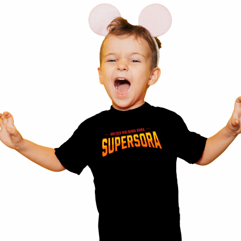 Tricou Femei, Barbati, Copii, Fata, Baiat, Unisex Personalizat Cadou Personalizat pentru Sora | Super Erou Copii | Familie și Iubire [1]