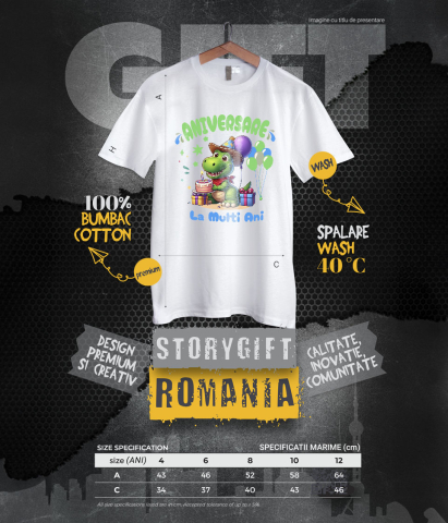 Tricou Copii cu Dinozaur – Cadouri Preistorice pentru Ziua Ta 100% Bumbac, Alb, 10 Ani [5]