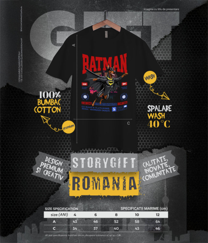 Tricou Femei, Barbati, Copii, Fata, Baiat, Unisex Personalizat Doberman Pinscher în Costum de Batman – Supererou Impunător pentru Iubitorii de Câini și Copii [5]