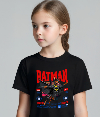 Tricou Femei, Barbati, Copii, Fata, Baiat, Unisex Personalizat Doberman Pinscher în Costum de Batman – Supererou Impunător pentru Iubitorii de Câini și Copii [2]