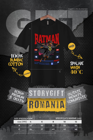 Tricou Femei, Barbati, Copii, Fata, Baiat, Unisex Personalizat Doberman Pinscher în Costum de Batman – Supererou Impunător pentru Iubitorii de Câini și Copii [3]