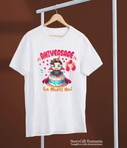 Tricou Copii cu Doctor Strange La Multi Ani – Surprize Magice 100% Bumbac, Alb, 12 Ani [4]