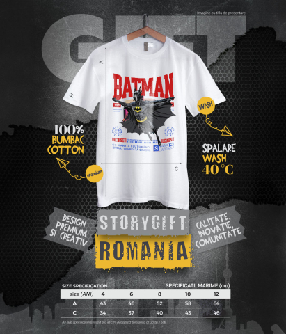 Tricou Femei, Barbati, Copii, Fata, Baiat, Unisex Personalizat Dog German în Costum de Batman – Supererou Amuzant pentru Iubitorii de Câini și Copii [5]