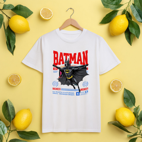 Tricou Femei, Barbati, Copii, Fata, Baiat, Unisex Personalizat Dog German în Costum de Batman – Supererou Amuzant pentru Iubitorii de Câini și Copii [4]