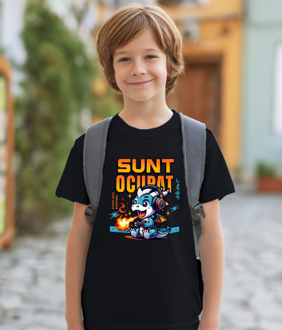 Tricou Femei, Barbati, Copii, Fata, Baiat, Unisex Personalizat Dragon Cu Flăcări și Căști Audio - Cadou Gamer Personalizat pentru Jocuri Video [2]