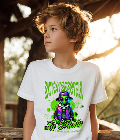 Tricou Femei, Barbati, Copii, Fata, Baiat, Unisex Personalizat Extraterestru Stil Stradal Fashion - Hainele care te Definesc, Look Unic și Modern [3]