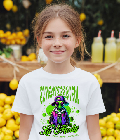 Tricou Femei, Barbati, Copii, Fata, Baiat, Unisex Personalizat Extraterestru Stil Stradal Fashion - Hainele care te Definesc, Look Unic și Modern [2]