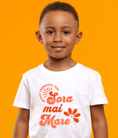 Tricou Femei, Barbati, Copii, Fata, Baiat, Unisex Personalizat Sora Mai Mare – Cadou Amuzant pentru Frati și Surori [3]