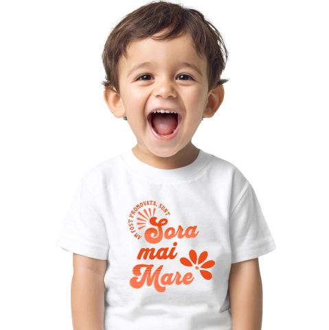 Tricou Femei, Barbati, Copii, Fata, Baiat, Unisex Personalizat Sora Mai Mare – Cadou Amuzant pentru Frati și Surori [1]