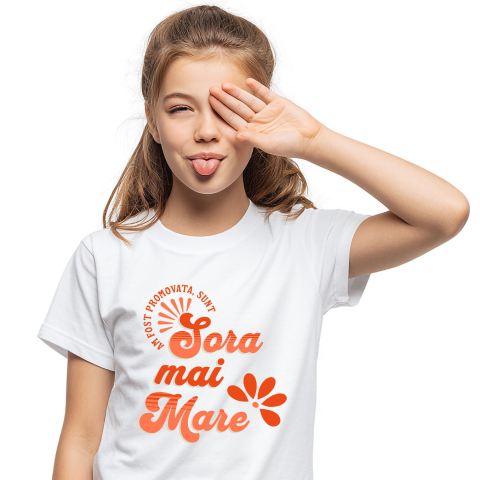 Copii - Tricou Femei, Barbati, Copii, Fata, Baiat, Unisex Personalizat Sora Mai Mare – Cadou Amuzant pentru Frati și Surori