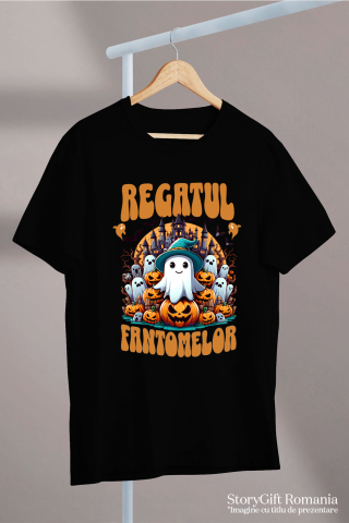 Tricou Femei, Barbati, Copii, Fata, Baiat, Unisex Personalizat Regatul Fantomelor | Castel Bântuit și Fantome | Dovleac Halloween [4]