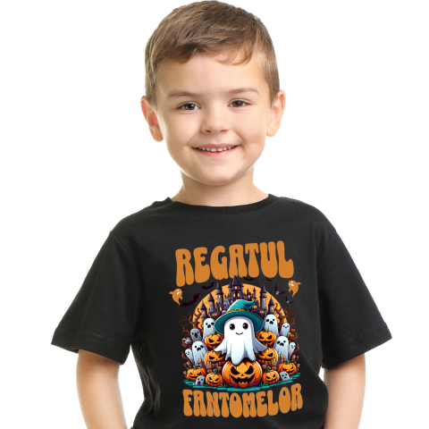 Tricou Femei, Barbati, Copii, Fata, Baiat, Unisex Personalizat Regatul Fantomelor | Castel Bântuit și Fantome | Dovleac Halloween [1]