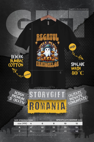 Tricou Femei, Barbati, Copii, Fata, Baiat, Unisex Personalizat Regatul Fantomelor | Castel Bântuit și Fantome | Dovleac Halloween [3]