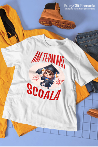 Tricou Femei, Barbati, Copii, Fata, Baiat, Unisex Personalizat Fată Absolvire | Cadou Personalizat pentru Absolvenți [2]