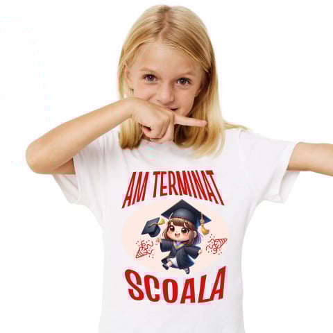 EDUCATIE - Tricou Femei, Barbati, Copii, Fata, Baiat, Unisex Personalizat Fată Absolvire | Cadou Personalizat pentru Absolvenți
