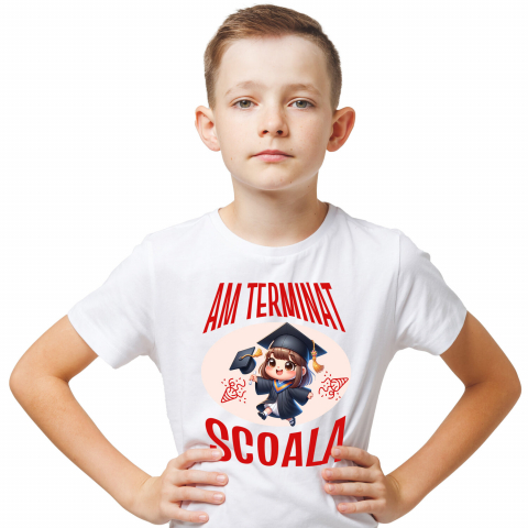 Tricou Femei, Barbati, Copii, Fata, Baiat, Unisex Personalizat Fată Absolvire | Cadou Personalizat pentru Absolvenți [1]