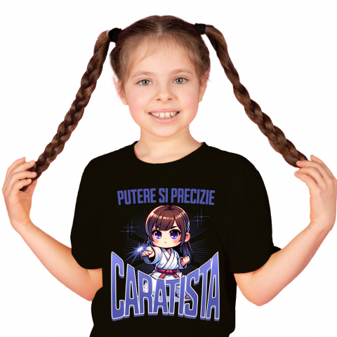 Tricou Femei, Barbati, Copii, Fata, Baiat, Unisex Personalizat Fată Anime Karate – Putere, Disciplină și Motivație