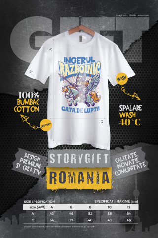 Tricou Femei, Barbati, Copii, Fata, Baiat, Unisex Personalizat Îngerul Războinic pe Cal - Jucărie cu Armură de Fier pentru Copii, Gata de Luptă [3]