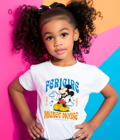 Tricou Copii cu Fericirea lui Mickey Mouse – Zambete si Momente Magice 100% Bumbac, Alb, 10 Ani [3]