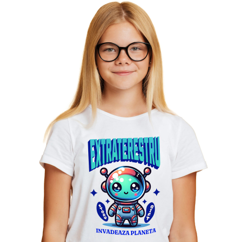 Tricou Femei, Barbati, Copii, Fata, Baiat, Unisex Personalizat Costum Extraterestru Invazie - Costum Spațial Personalizat pentru Familie, Copii și Tati