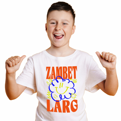 CITATE - Tricou Femei, Barbati, Copii, Fata, Baiat, Unisex Personalizat Zâmbet Larg – Tricou Personalizat cu Floare Colorată și Mesaj Inspirațional