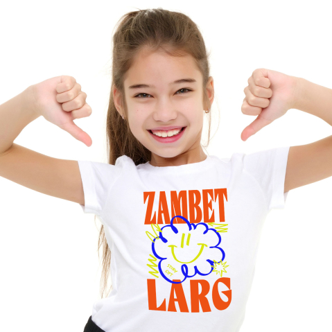 Citate - Tricou Femei, Barbati, Copii, Fata, Baiat, Unisex Personalizat Zâmbet Larg – Tricou Personalizat cu Floare Colorată și Mesaj Inspirațional