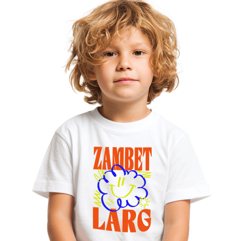 Tricou Femei, Barbati, Copii, Fata, Baiat, Unisex Personalizat Zâmbet Larg – Tricou Personalizat cu Floare Colorată și Mesaj Inspirațional [1]
