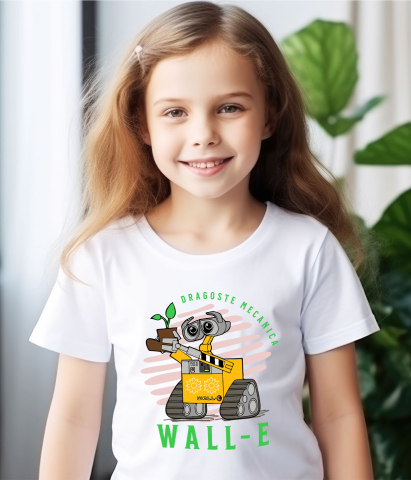 Tricou Copii cu Floarea din inima robotului 100% Bumbac, Alb, 10 Ani [3]